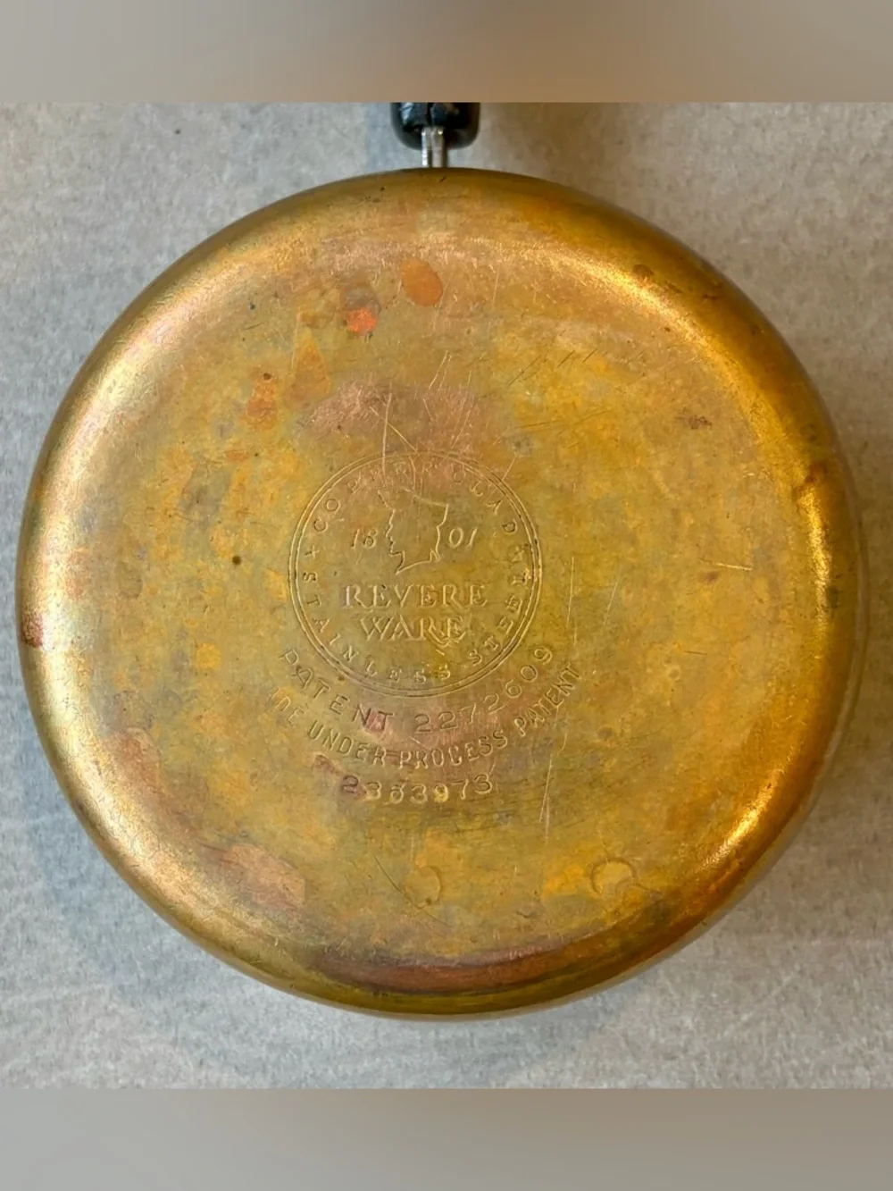 Revere Ware 1801 Copper Bottom 1 Qt Sauce Pan Pre-1968 Double Ring